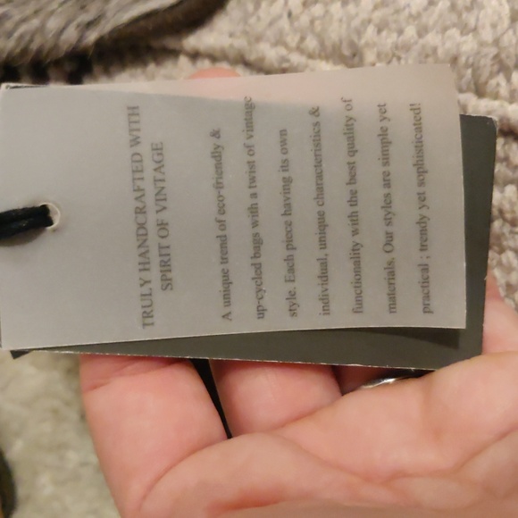 MYRA BAG - Crossbody/backpcCanvas Cowhide Med Shoulder Bag, Gray Brown and Beige - Picture 9 of 12